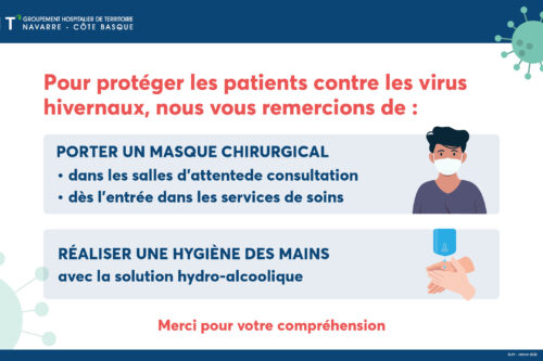 Port du masque : renforcement des mesures au sein du CH de Saint-Palais