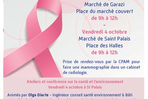 Prévention cancer du sein : Octobre Rose à Saint-Palais Vendredi 4 octobre