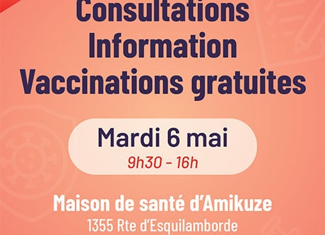 Semaine européenne de la vaccination : vaccinations gratuites Saint-Palais 6 mai